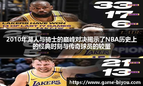 2010年湖人与骑士的巅峰对决揭示了NBA历史上的经典时刻与传奇球员的较量